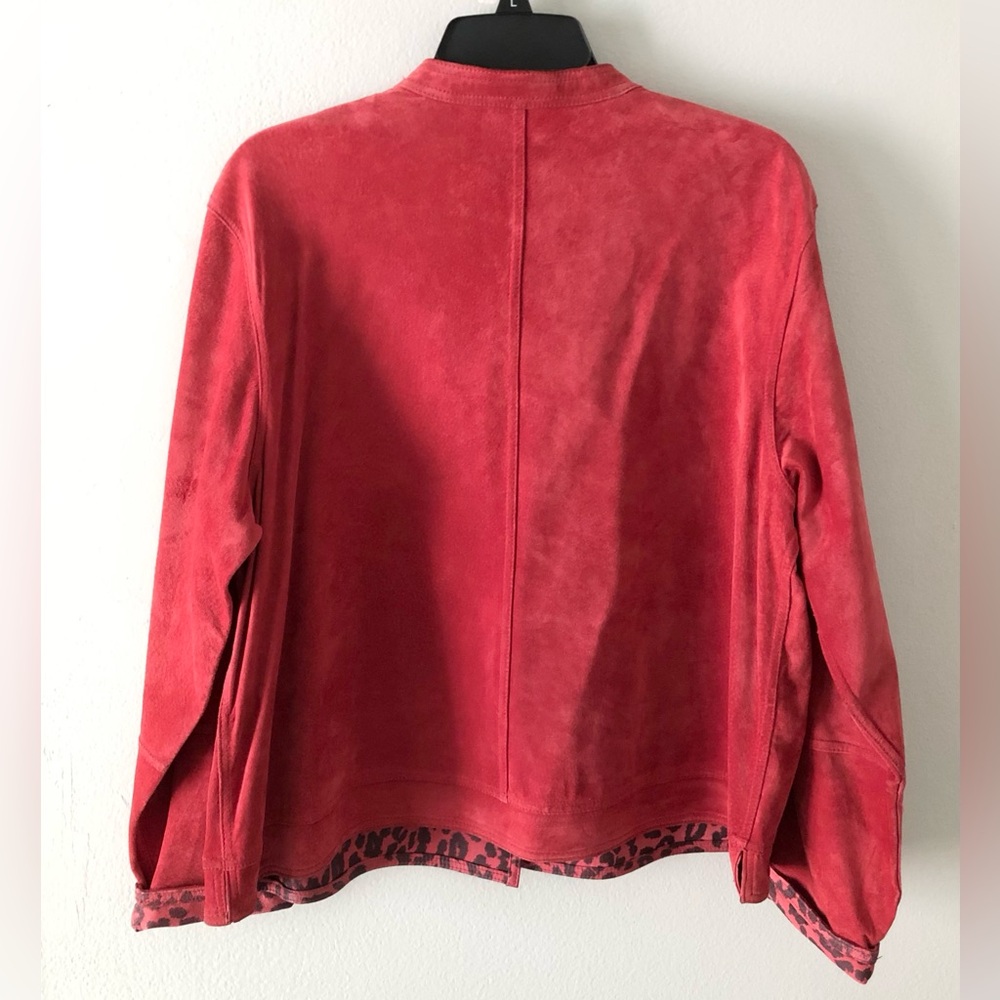 David Dart Reversible Leather Animal Print Jacket - Picture 3 of 6